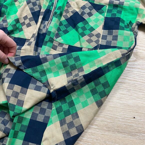 FRNCH Paris Check Joye Preppy Pullover‎ LS Top Womens M Color Green - Picture 2 of 6